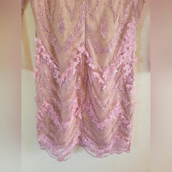 Dress the Population Pink and Purple Lace Dress - Picture 9 of 10